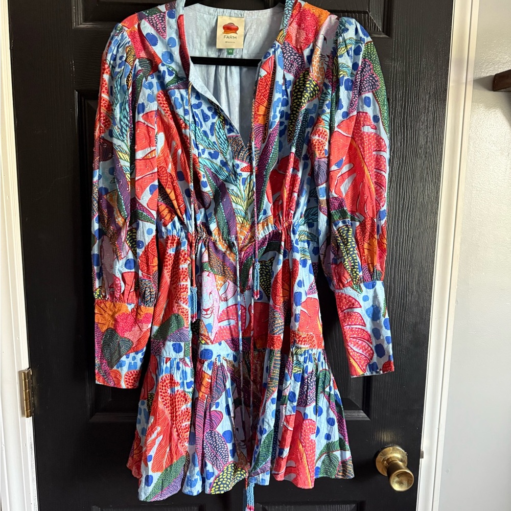 Farm Rio Colorful Patterned Women's Dress - Picture 3 of 6